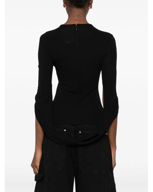 Alexander Wang Gedrapeerde Blouse in het Black