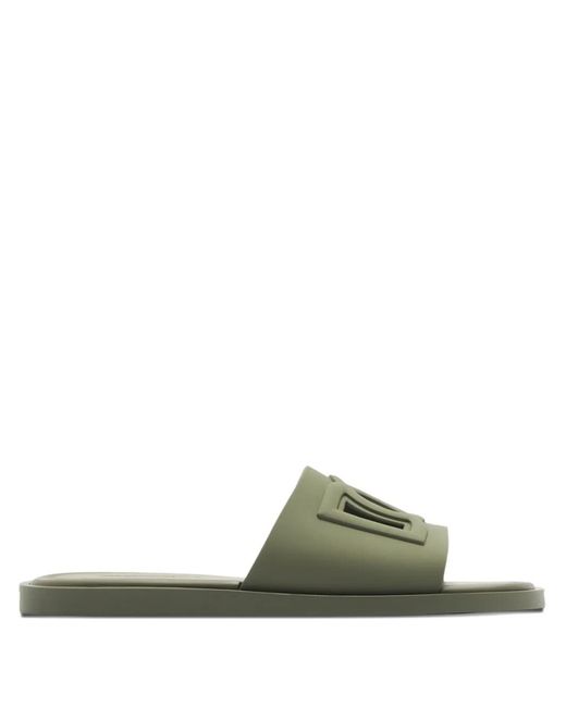 Dolce & Gabbana Green Rubber Beachwear Slides for men