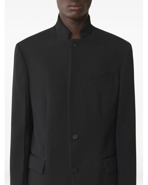 Lanvin Black Buttoned Wool Blazer for men