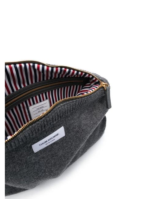 Thom Browne Gray Umhängetasche Mit Streifen