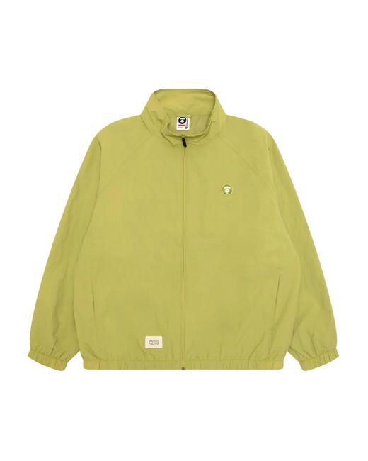 Aape By A Bathing Ape Yellow Logo-Embroidered Jacket for men