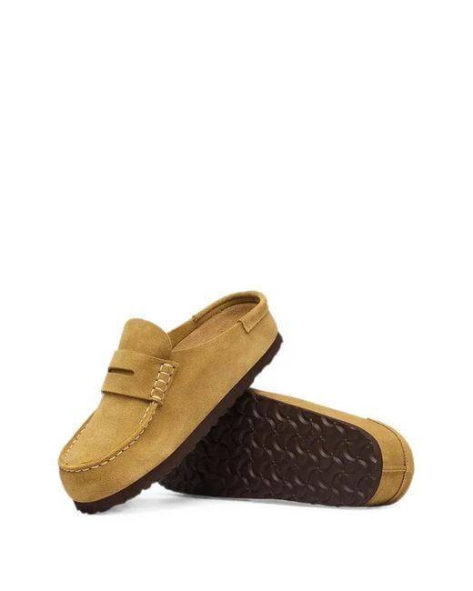 Birkenstock Natural Mules Naples Compensées