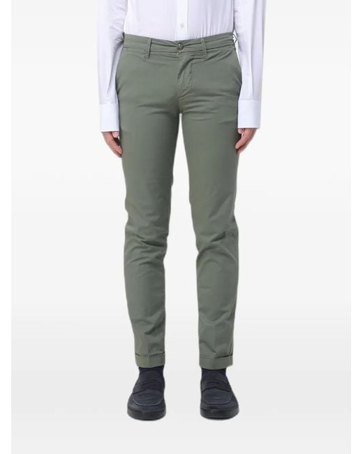 Re-hash Gray Stretch-Cotton Chino Trousers for men