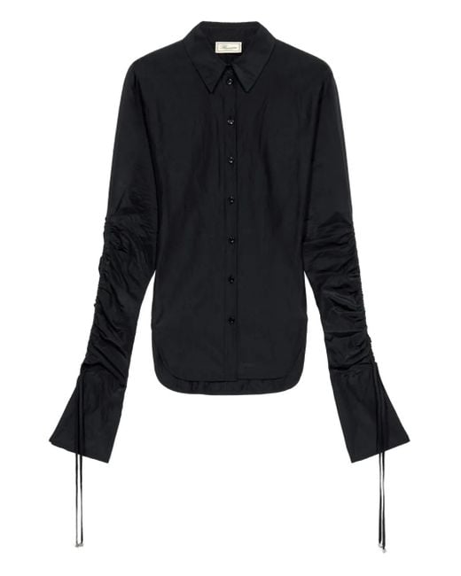 Blumarine Black Cinched Shirt