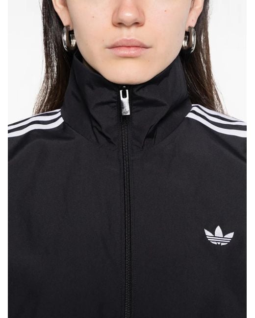 Adidas Black Logo-Detail Zip Sweatshirt