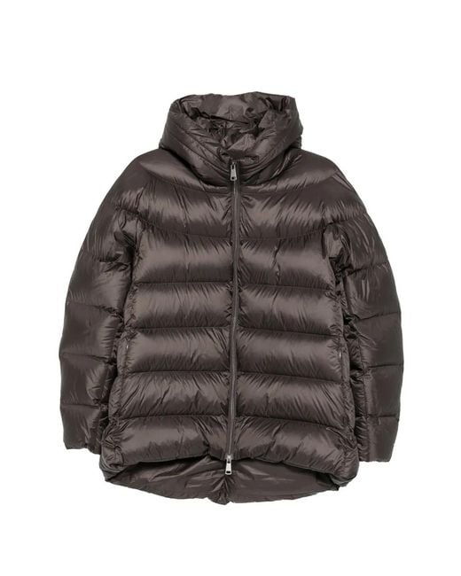SERGIO MORETTI FIRENZE Gray Quilted Hooded Jacket