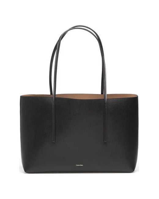 Calvin Klein Black Sac Cabas Foil À Logo