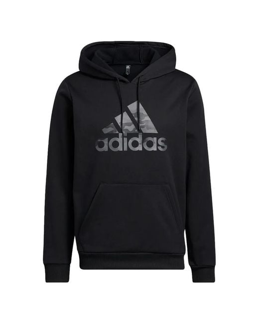 IDA カモフラージュロゴ ブラックパーカー S adidas メンズ ブラック カモフラージュ パーカー