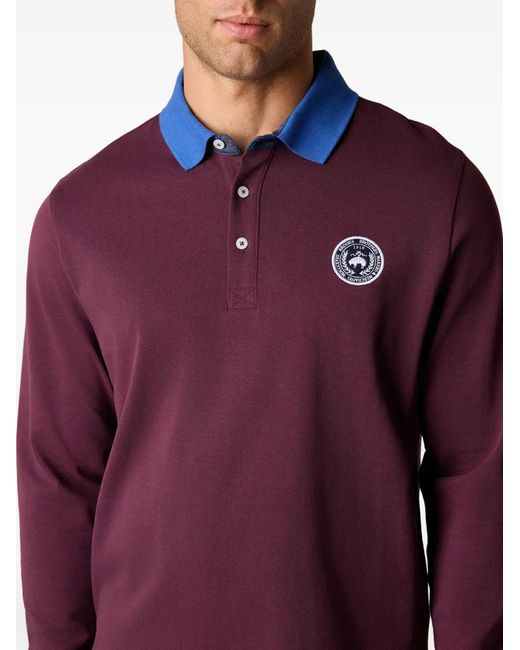 Brooks Brothers Purple Logo-Embroidered Cotton Polo Shirt for men