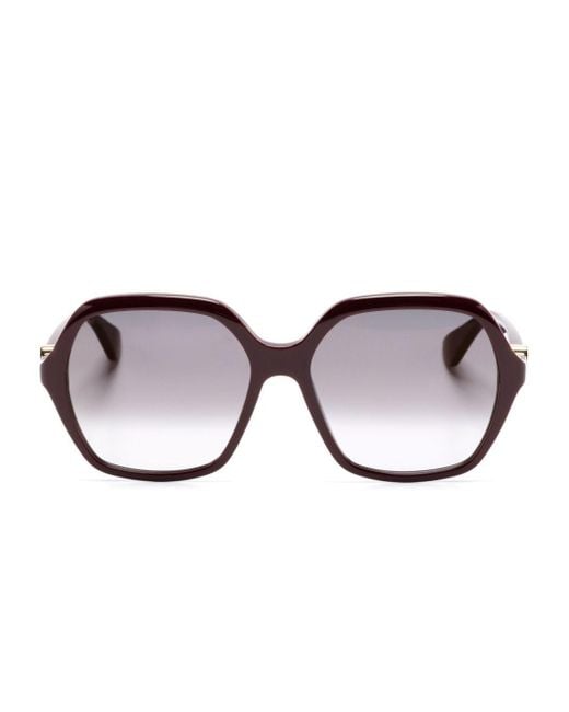 Cartier Red Geometric-frame Sunglasses