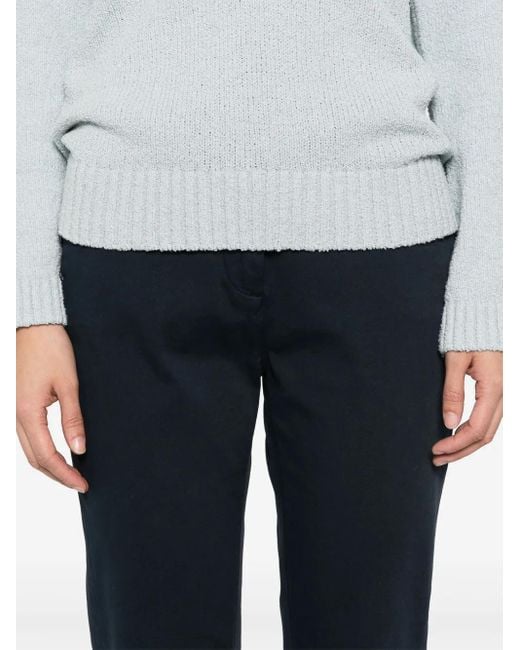 Peuterey Blue Cotton Blended Trousers