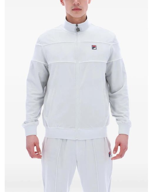 Fila Gray Vittorio Piping-Detail Track Sweatshirt for men