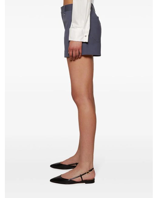 Dion Lee Blue Riveted Tailored Shorts