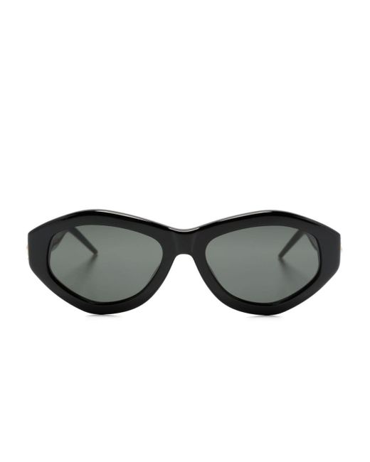 Casablancabrand Black Logo-plaque Geometric-frame Sunglasses