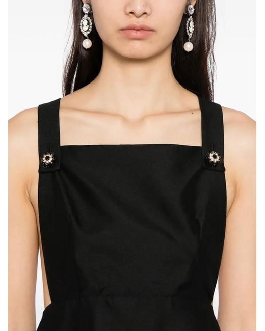 Macgraw Black Apron Mini Dress
