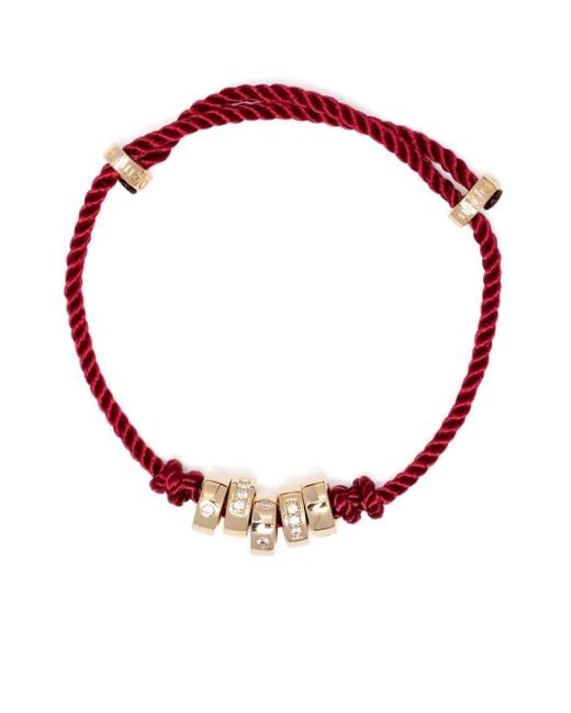 Apm Monaco Red Smile Morse Code Adjustable Bracelet
