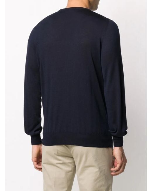 Pull Texturé Barba Napoli pour homme en coloris Blue