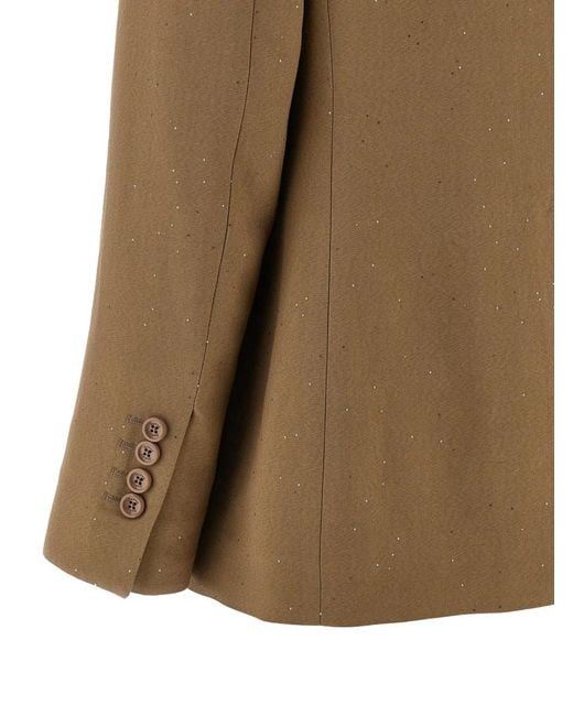 Herno Brown Micro Sequin Blazer