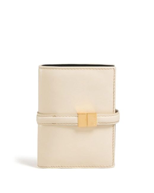 Marni Natural Prisma Bi-fold Leather Wallet