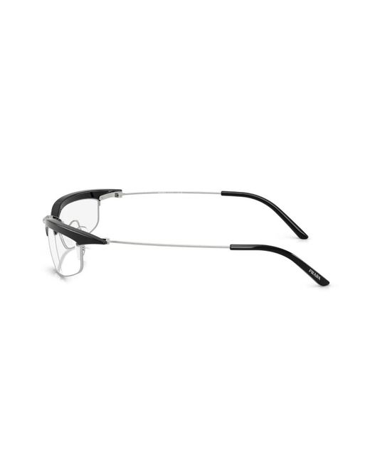 Prada Metallic Geometric-Frame Glasses