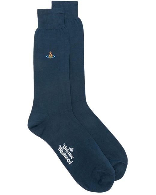 Vivienne Westwood Blue Uni Colour Plain Socks