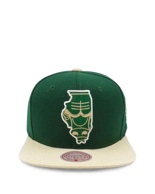 Mitchell & Ness Green Casquette Chicago Bulls State Outline for men