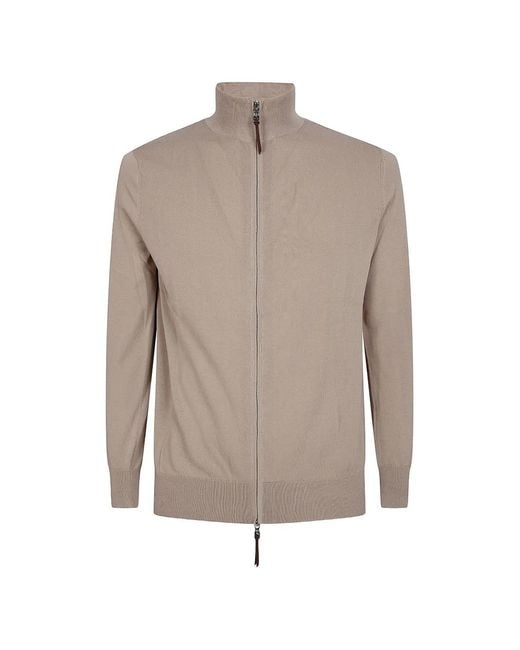 Ballantyne Gray Zip-Up Cardigan for men
