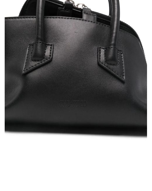 Sac Cabas En Cuir The Attico en coloris Black