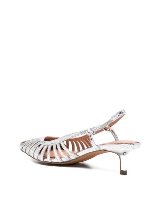 Bibi Lou White Cut-Out Pumps