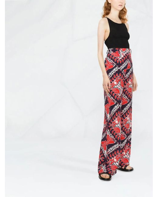 Valentino Garavani Red Archive Manifesto Straight-Leg Trousers