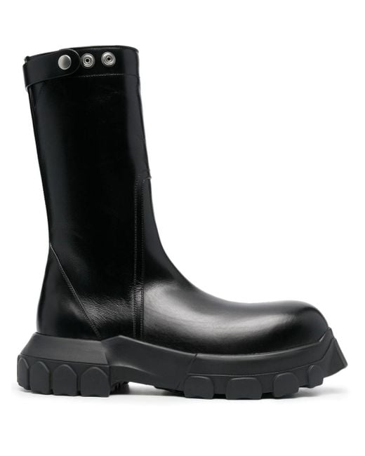 Rick Owens Leather Creeper Bozo Tractor Boots in Black for Men Lyst UK