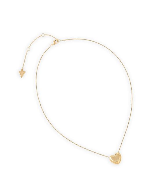 Guess White Heart-Pendant Necklace