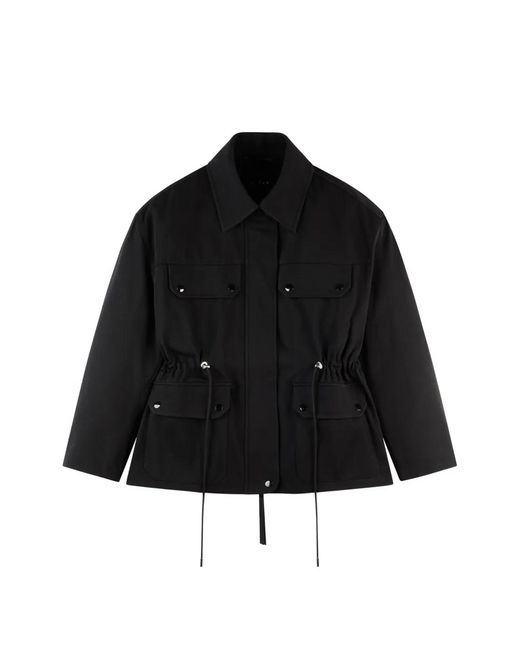 Hogan Black Drawstring Pocket Jacket