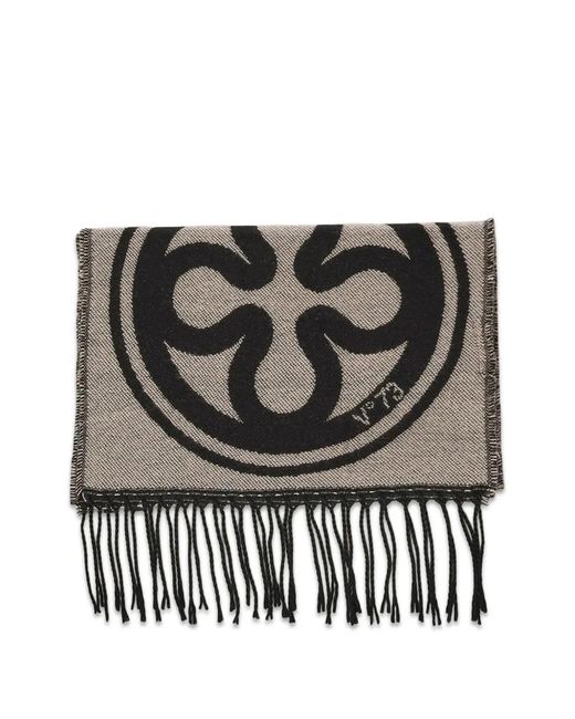 Sciarpa Con Stampa Logo E Frange di V73 in Black