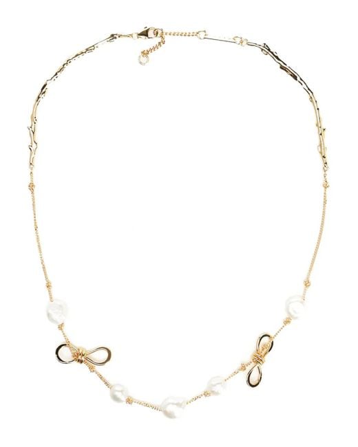 Marni Metallic Bow-Detailing Necklace