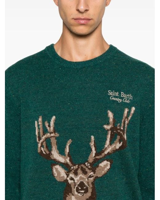 Mc2 Saint Barth Green Heron Sweater for men