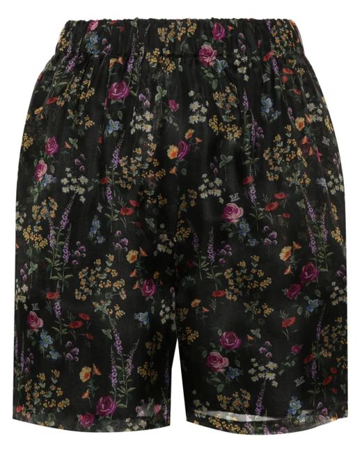 Max Mara Nordica フローラル ショートパンツ Black