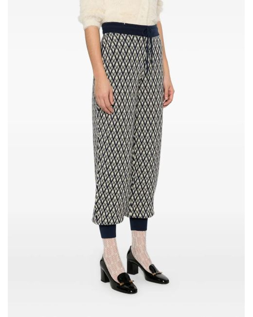 Valentino Garavani Gray Toute La V Jacquard Track Pants