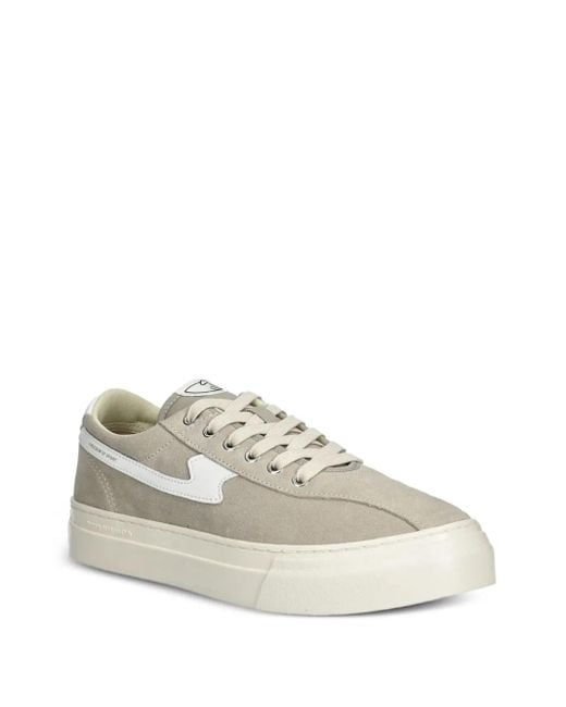 Stepney Workers Club Gray Dellow S-Strike Cup Suede-Panelled Lace-Up Sneakers