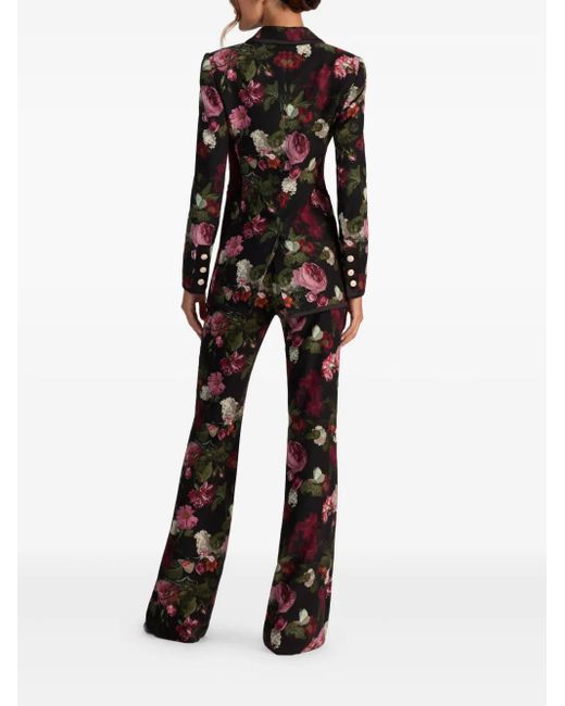 Blazer Breann À Fleurs Alice + Olivia en coloris Black