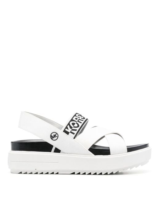 Michael kors 2024 slides womens white