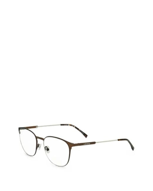 Lacoste White Round-Frame Glasses for men