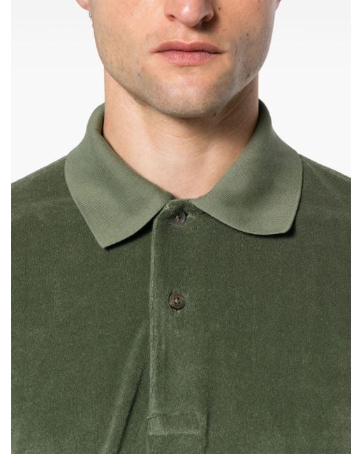 Tom Ford Poloshirt Met Badstof Afwerking in het Green voor heren