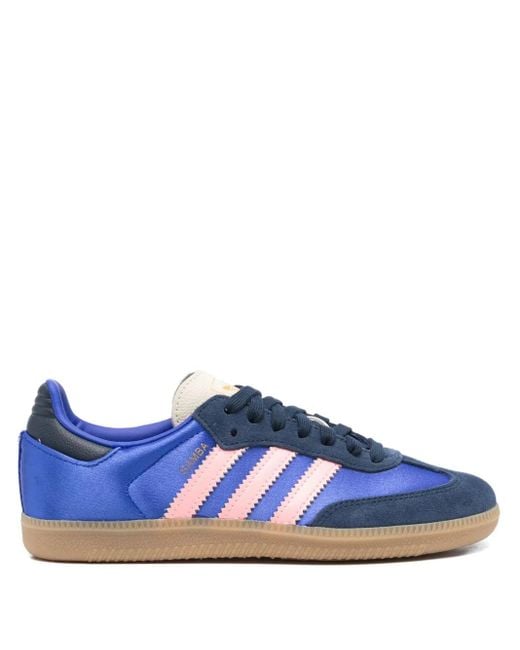 Adidas Blue Samba Og Low-Top Sneakers