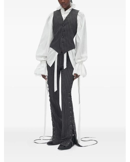 Ann Demeulemeester Gray Stanse Pinstripe Waistcoat
