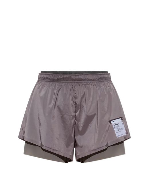 Satisfy Purple Techsilk 3" Layered Shorts