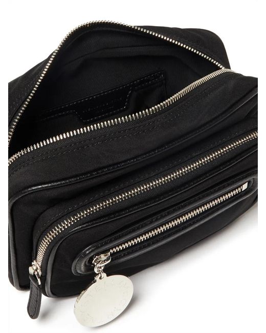 Stella McCartney Black Logo-Plaque Cross Body Bag