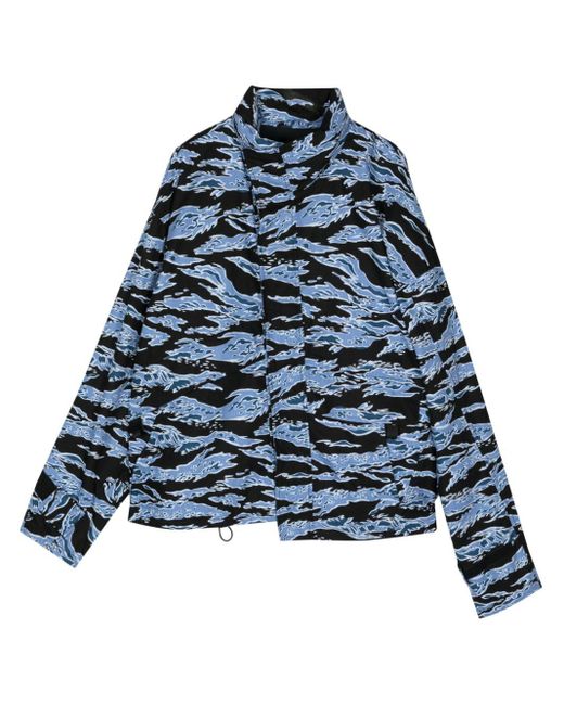 Fumito Ganryu Blue X Phenomenon Tiger Camo Cotton Jacket for men
