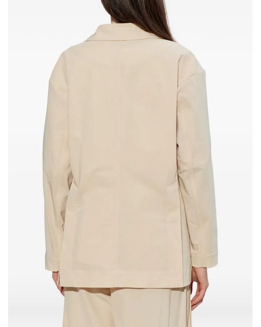 Issey Miyake White Looped Double-Breasted Blazer