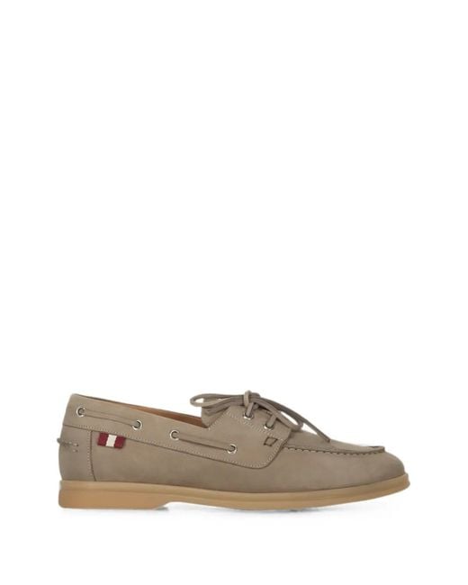 Bally Natural Suede Boat Shoes for men